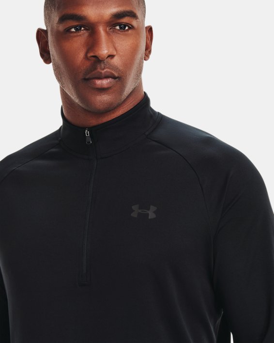 Men's UA Tech™ ½ Zip Long Sleeve in Black image number 3